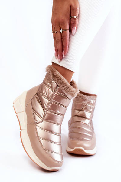 Dámske snehové topánky pre posúvač Golden-Beige