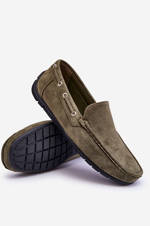 Pánsky semiš sa zaskočil zelenými mokasármi Rayan