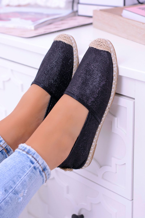 Brocade espadrilles lu boo čierne