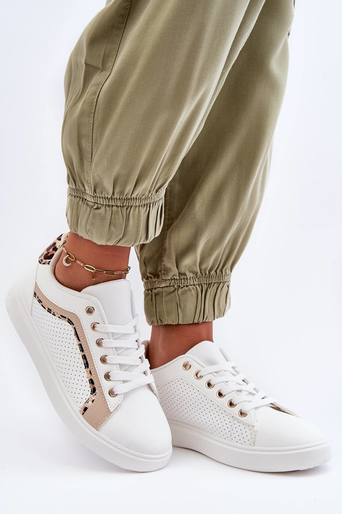 Dámské Klasické Sportovní Boty Bílo-Beže Amaranti