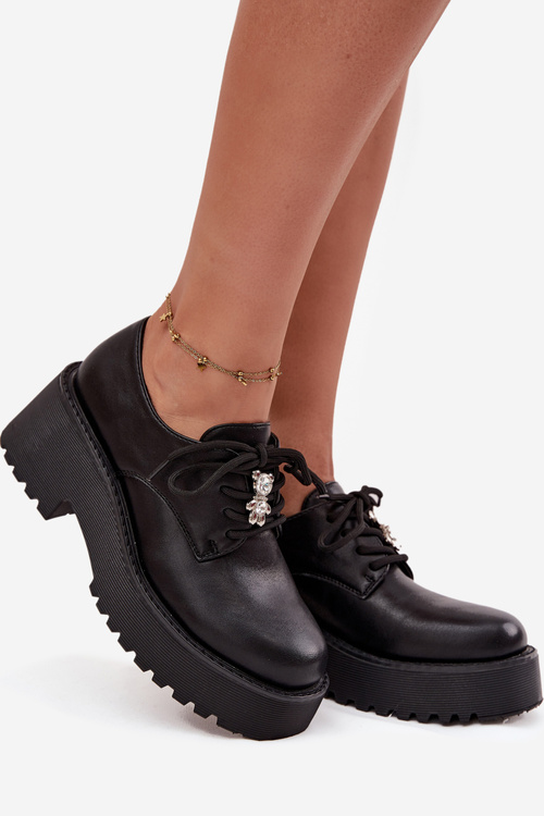 Dámske mokasíny s prackou z ekokůže čierne Laurea