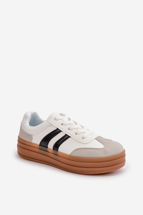 Dámské tenisky na platformě bílo-šedé Nesonice