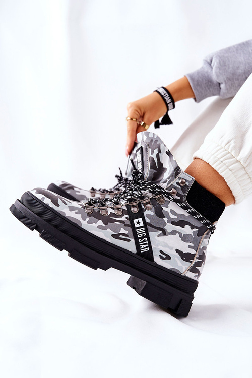 Kožené Turistické Boty Big Star II27436 Moro černé