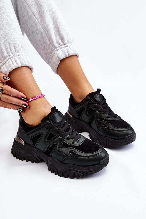 Klasické športové topánky na platforme Black Bowie