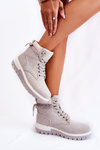 Kožené topánky na platforme Grey Resss