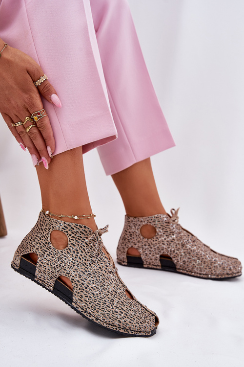 Vzorkované Kožené Čižmy Maciejka 03426-49 Panther