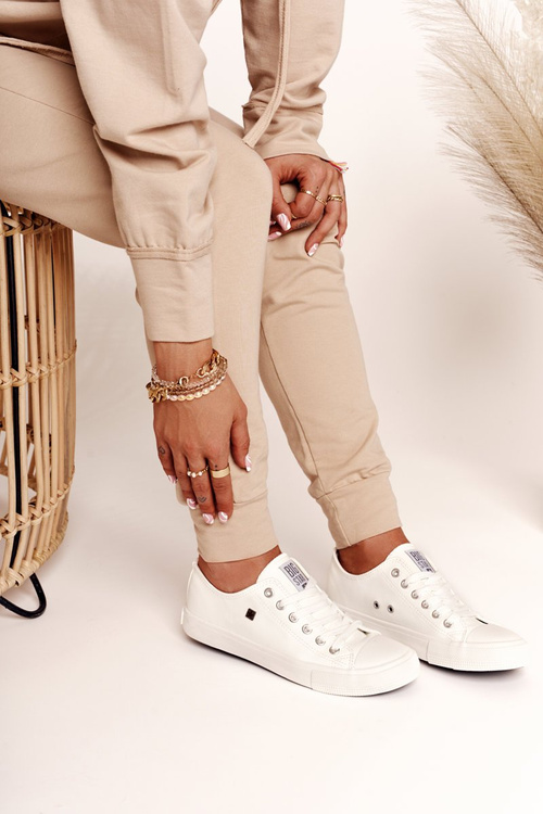 Dámske kožené tenisky Big Star White V274869