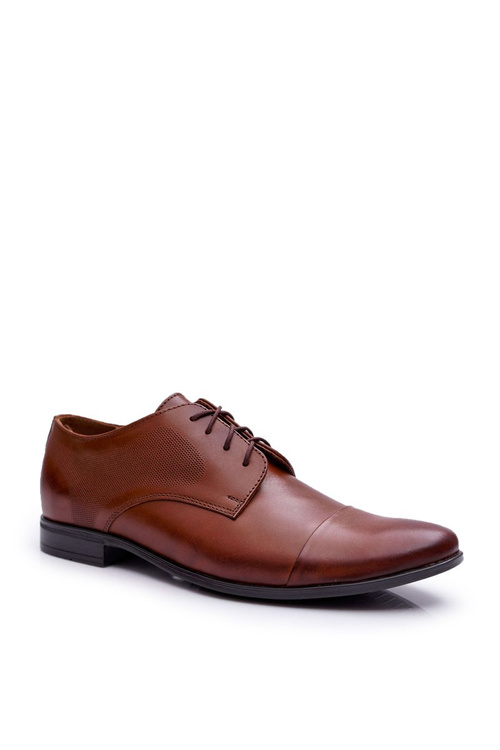 Pánské Polobotky Kožené elegantní Bednarek hnědé Dawidos