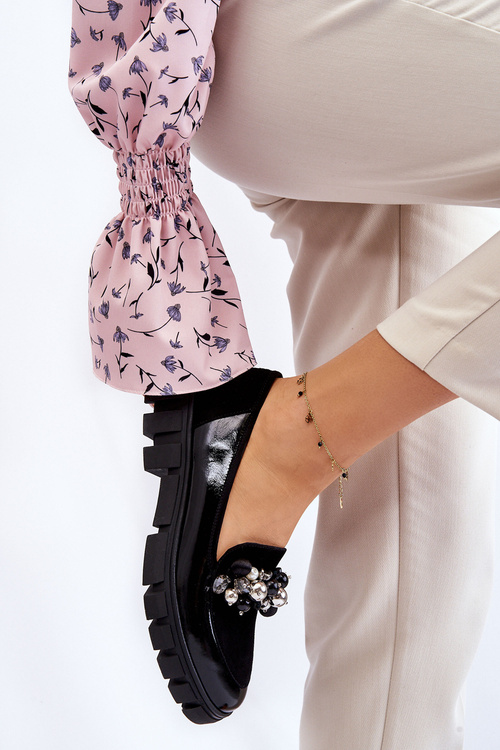 Dámské mokasíny na platformě Laura Messi 2392 Černá