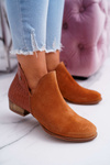 Dámské Kožené Boty Maciejka Camel Zvířecí Vzor 04091-29