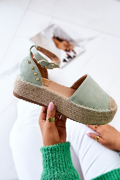 Espadrilky Sandály s tryskami Zelené Lillian