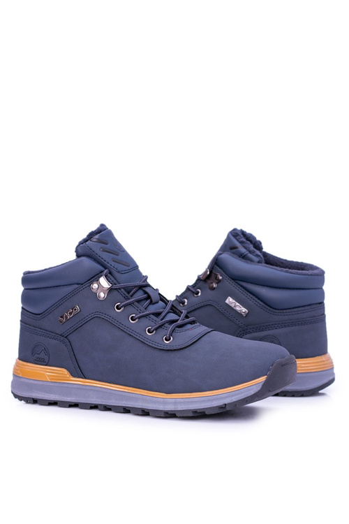 Teplé tmavě modré Pánská treková obuv Preventi