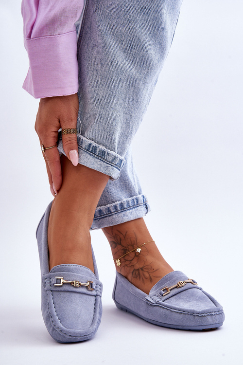 Dámske klasické semišové Corinell Blue Loafers