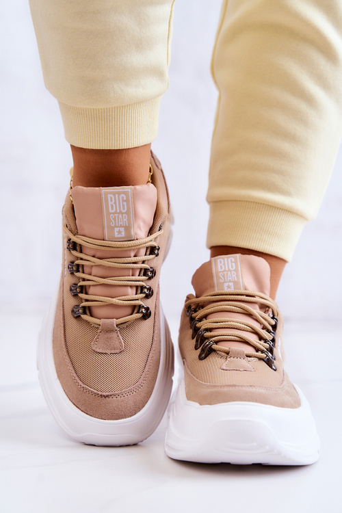 Dámske športové topánky tenisky Veľká hviezda JJ274A222 Beige
