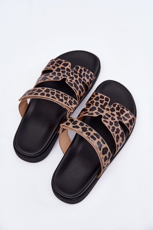 Dámské sandály na suchý zip Vinceza 17401 panterka