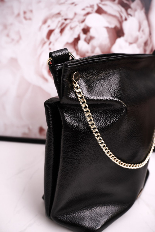 Dámska kabelka s odnímateľnou Laura Biaggi maľovaná čiernou farbou