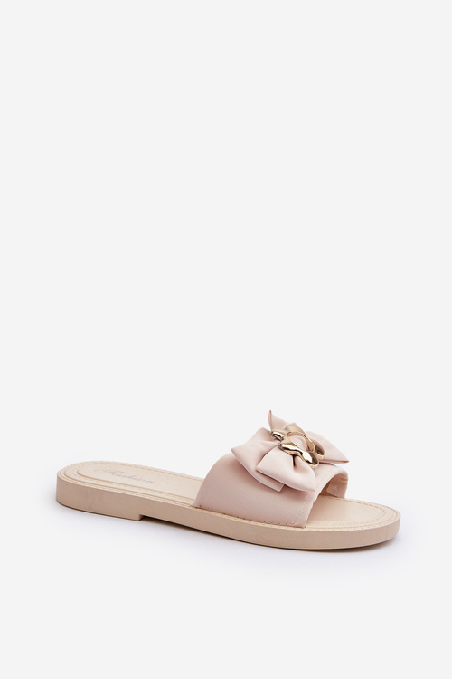 Dámské žabky s mašlí béžové Arsicada