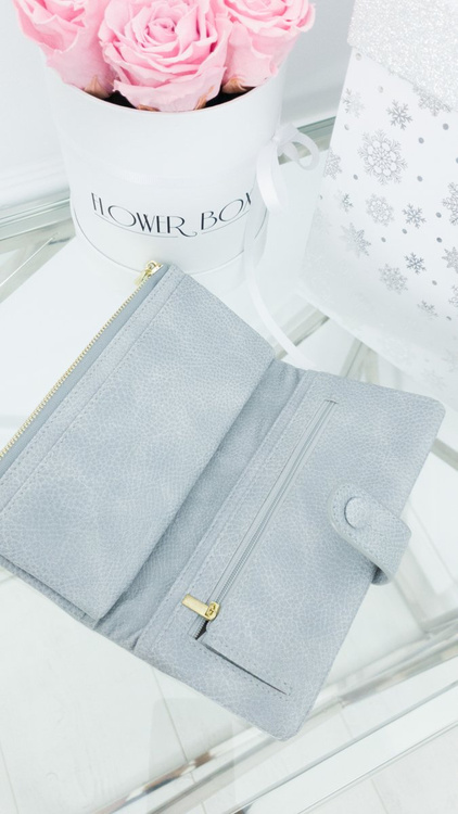 Velká šedá peněženka pro ženy