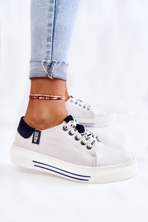 Dámsky pamäťový penový systém Big Star KK276002 Biele tenisky