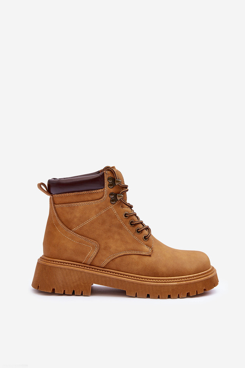 Dámské kožené zateplené trapery hnědé Poles