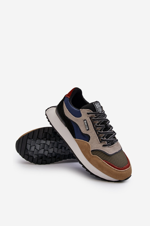 Pánske tenisky Big Star NN174320 s pamäťovou penou Beige-modré