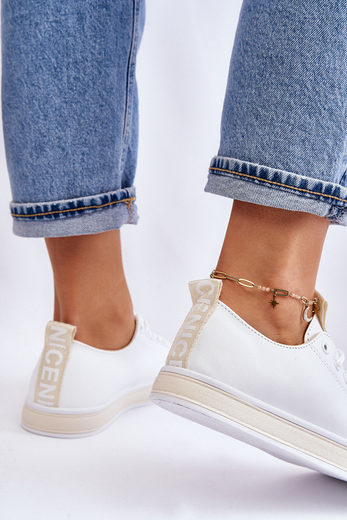 Dámske klasické biele a béžové ville tenisky