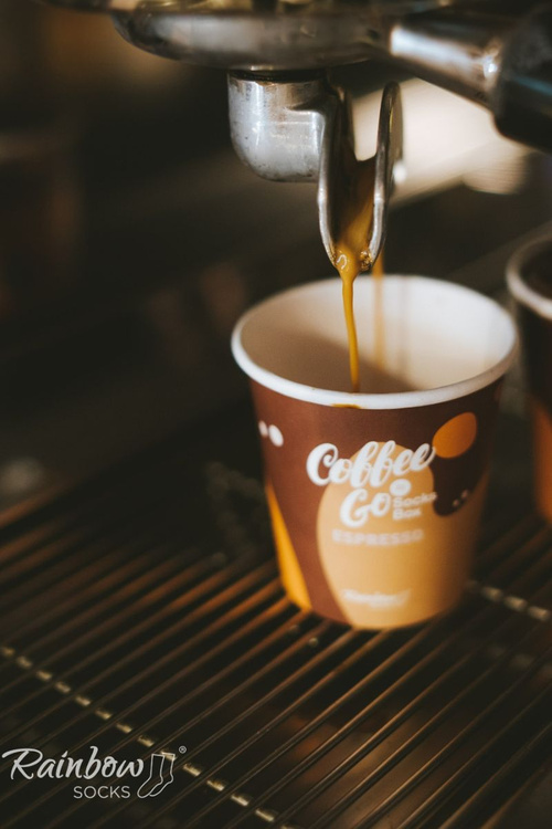 Duhové ponožky Káva-espresso 1 pár