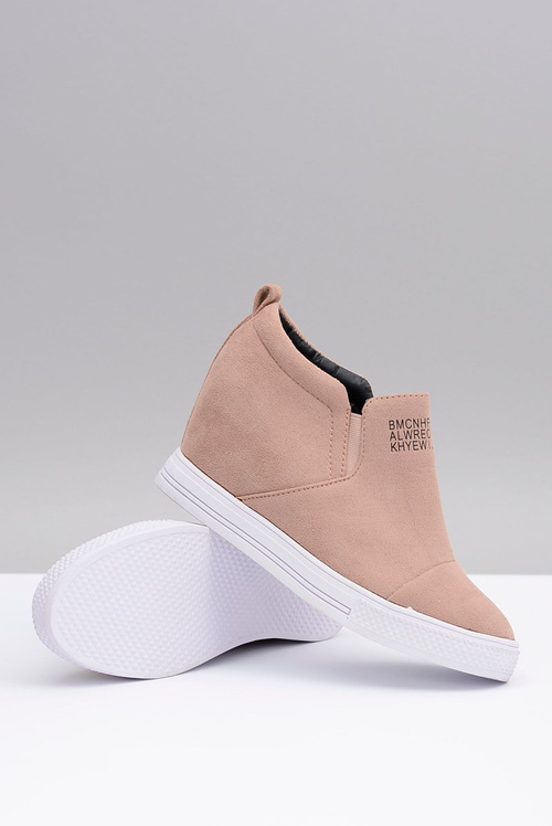 Dámske tenisky na sketers lu boo skĺzli béžovú kaori