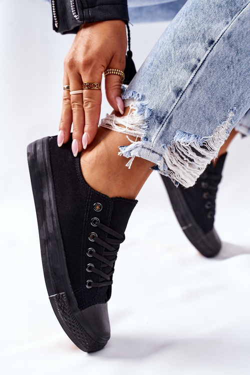 Dámske klasické tenisky Čierne Omerta