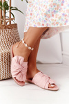 Suede Flip -flops s ružovou emiliou