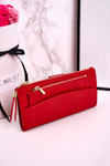 Velká Dámská Peněženka S Kabelkou A Třásněmišedá Červená