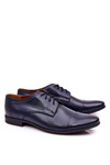 Pánské Kožené Mokasin S černou Podrážkou BEDNAREK Námořnická modř