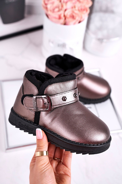 Izolované detské topánky Snehové topánky sivé jinnie