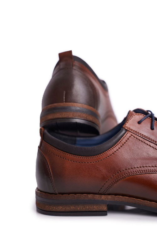 Pánské Polobotky Casual Nikopol Kožené Hnědé 1726