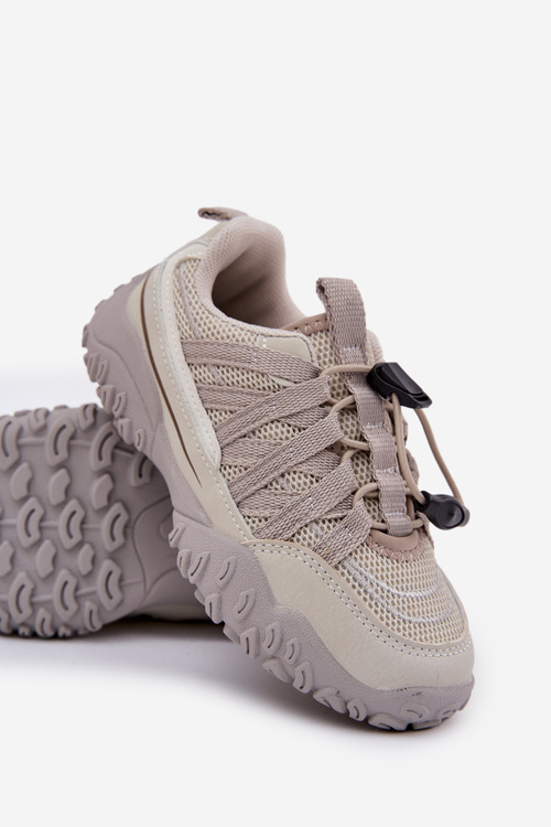 Dětské tenisky se stahováním světle béžové Nanelita