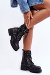 Dámské masivní botky Workery se šťastnými džety černé Tyralis