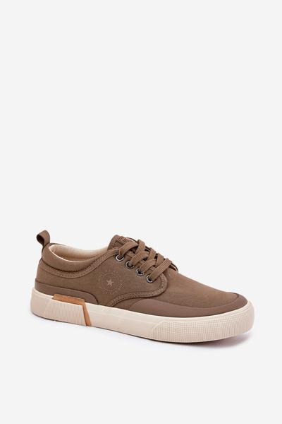 Materiálové Pánske Tenisky Big Star RR174064 Khaki