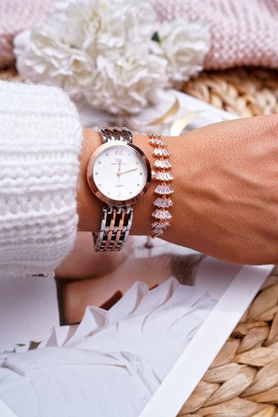 Dámský řetízkový Náramek Růžové Zlato Gloria