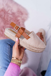 Dámské Espadrilky Semišové béžové Parteno