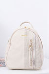 Classic Women's Backpack Beige Elegant A4