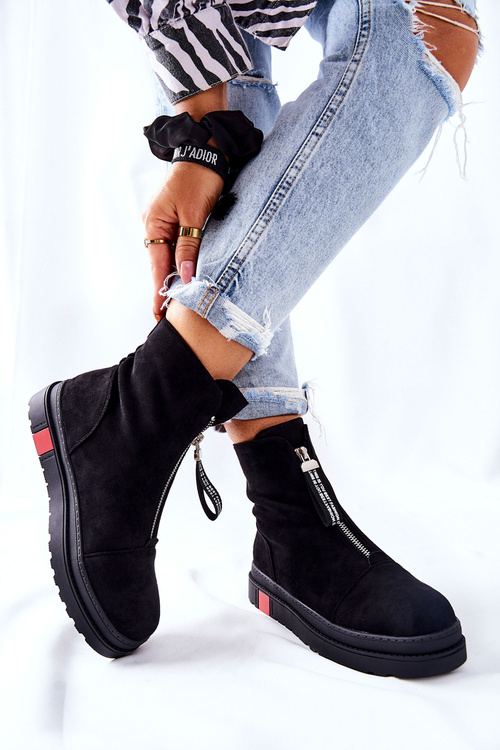 Ženské topánky na platforme Czarne Charlee