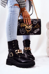 Black Molis Chain Boots s reťazou