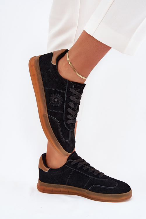 Semišové Dámské Tenisky Big Star RR274851 HI-POLY SYSTEM Černé