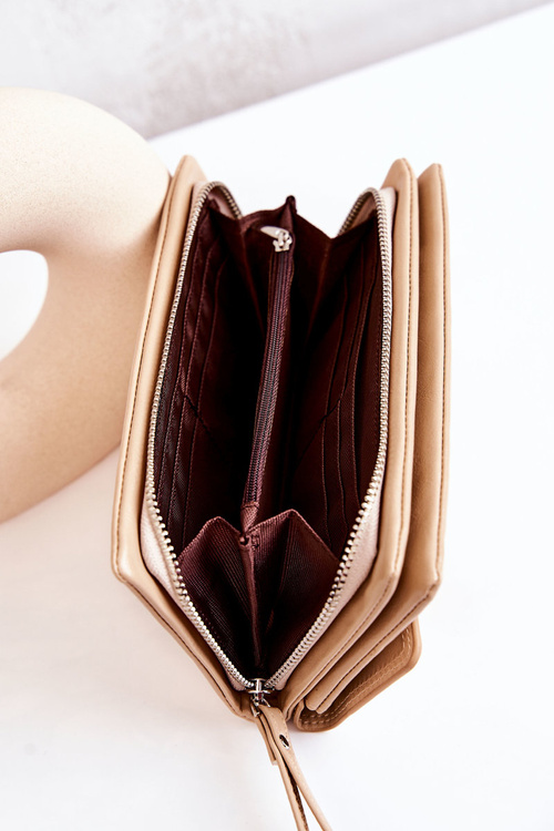 Veľké kožené portfólio pre LOREINE Béžovú