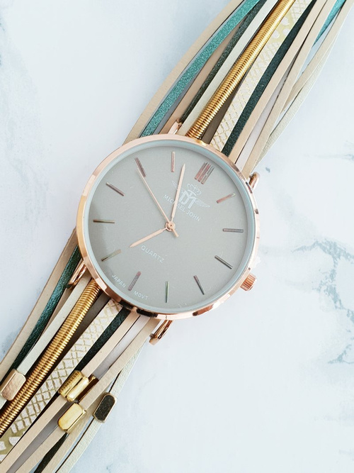 Dámske hodinky Michael John s pepero béžovým popruhom