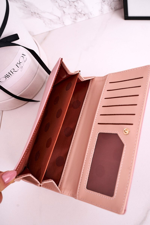 Veľká dámska peňaženka pripevnená Bigiel Milano Pink