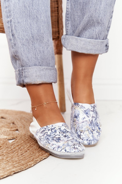 Dámske kožené baleriny Maciejka White 01930-85