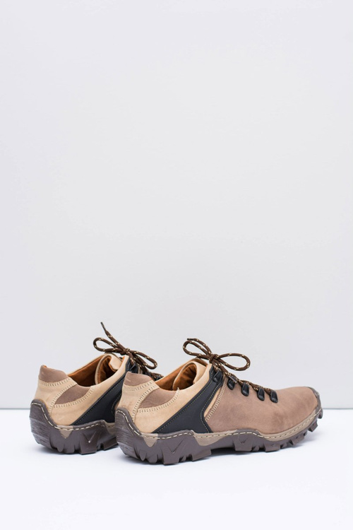 Pánska kožená hnedá bednarek trekking topánky