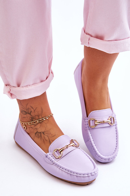 Klasické kožené fialové mokasíny Verona