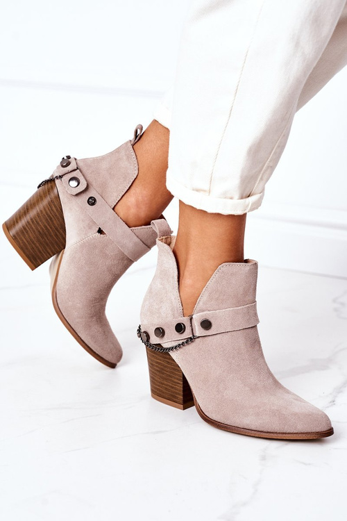 Semišové Boty Na Baru Lewski Shoes 2880 Cappuccino